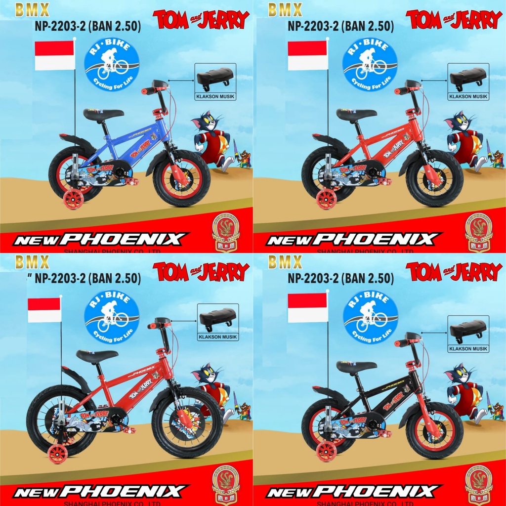 SEPEDA ANAK LAKI LAKI NEW PHOENIX BMX NP 2203-2 TOM &amp; JERRY