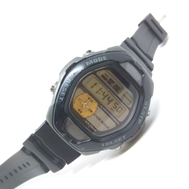 Jam tangan Endeavour alarm chronograph anadigi
