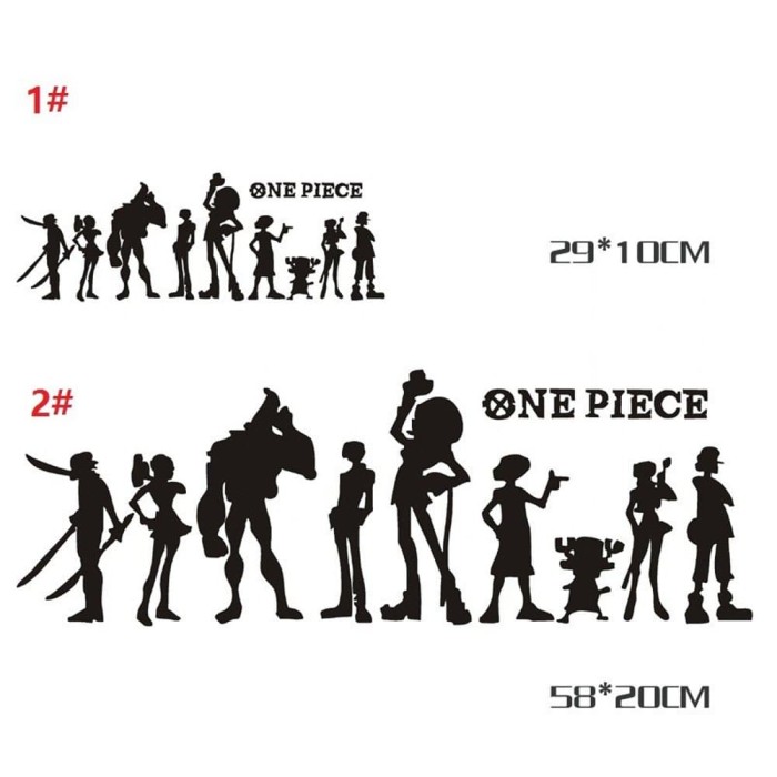 

sticker lufy stiker one peace team sepaket Elegan