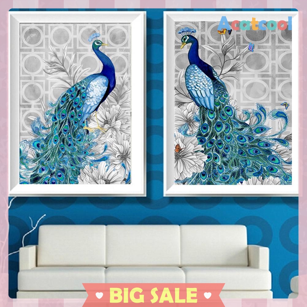 5D Diamond Embroidery Painting DIY Peacock  Stitch Craft Kit Cross