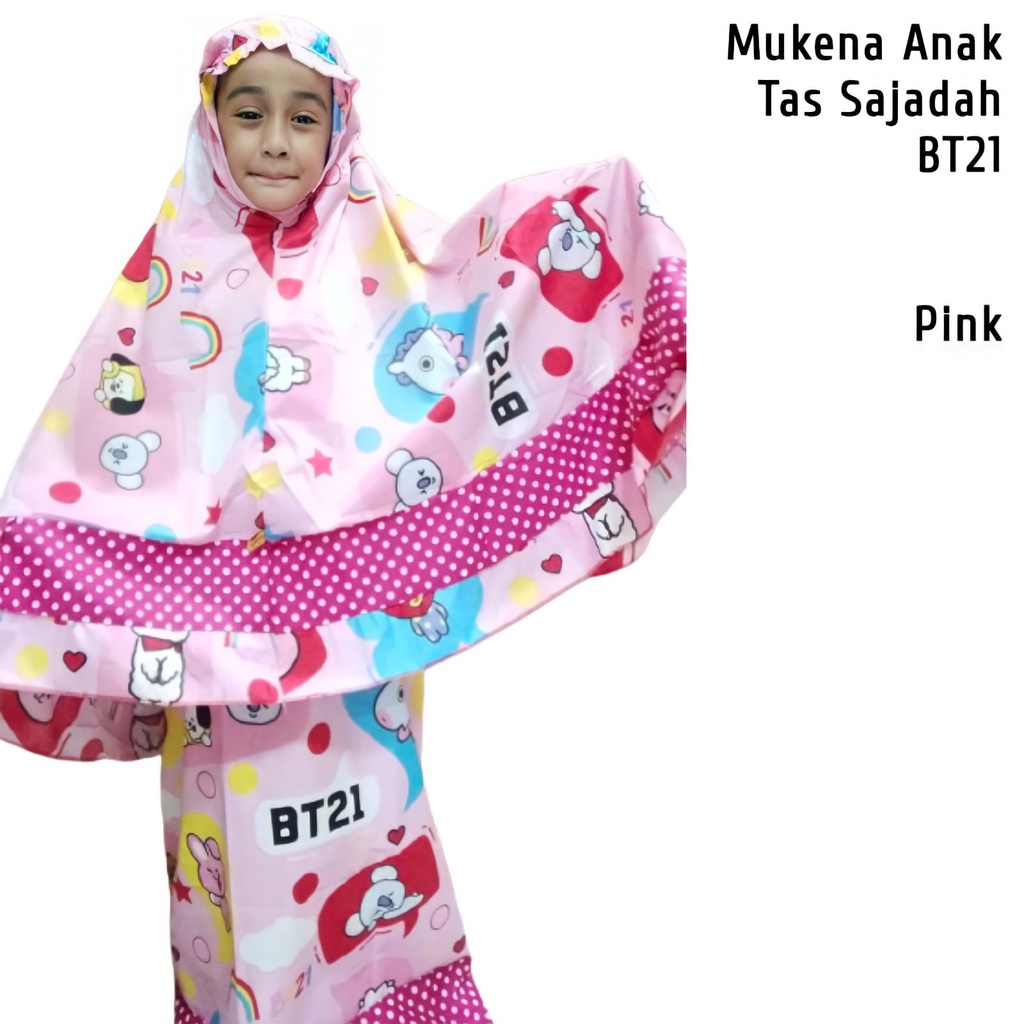 mukena anak BTS terlaris adem nyaman dipakai anak best seller/terbaru