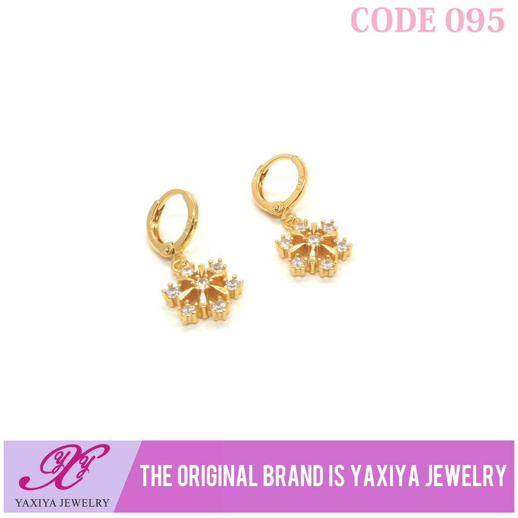 

Anting Emas Permata Zircon Perhiasan Lapis Emas 18K Yaxiya Jewelry 095