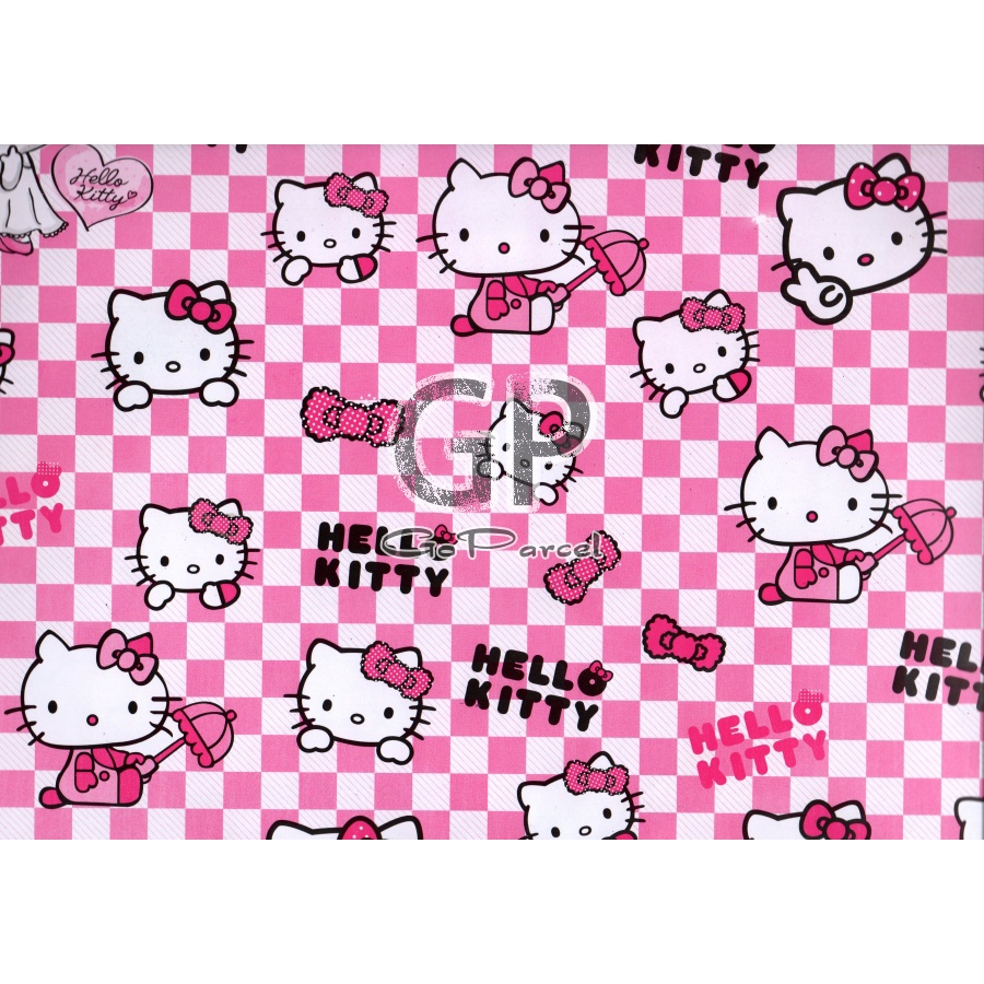 ( 5 Lembar ) KERTAS KADO SR GLOSY - GIFT WRAPPING PAPER KERO KERO KEROPI MY MELODY HELLOKITTY SANRIO PINK CUTE