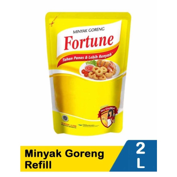 

Minyak Goreng Fortune Refill 2Liter Cooking oil Bervitamin tinggi Hasil Lebih Renyah
