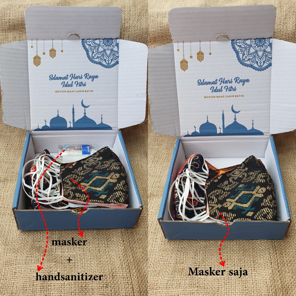 

HAMPERS LEBARAN / HAMPERS IDUL FITRI BOX MASKER KAIN BATIK