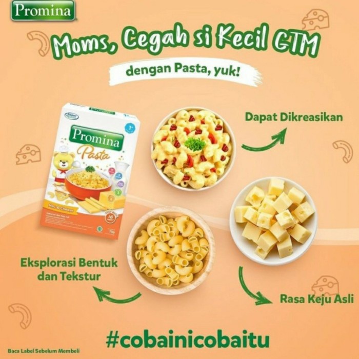 PROMINA Pasta Mac and Cheese Pasta Bayi Keju Asli Baby Food 70gr