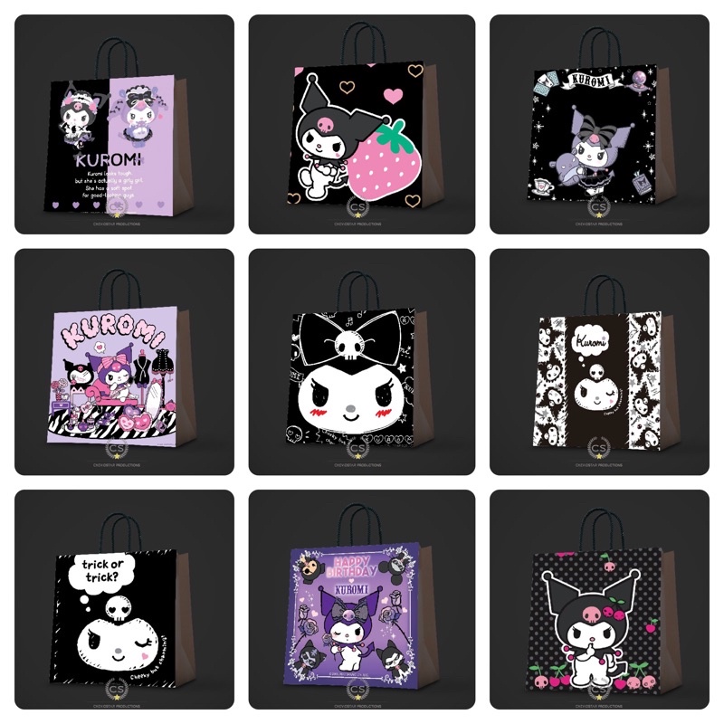 

Paperbag kuromi Tas kado Sanrio Shopping bag Goodie bag Hampers ulang tahun