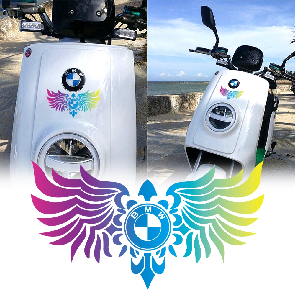 Sayap Stiker BMW Emblems Laser Stiker Aksesoris Motor Stiker Mobil