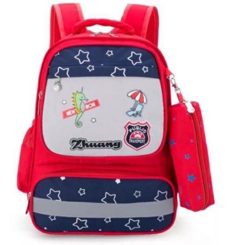 (COD)Backpack Ransel Tas Anak Bintang Bintang Kuda Laut