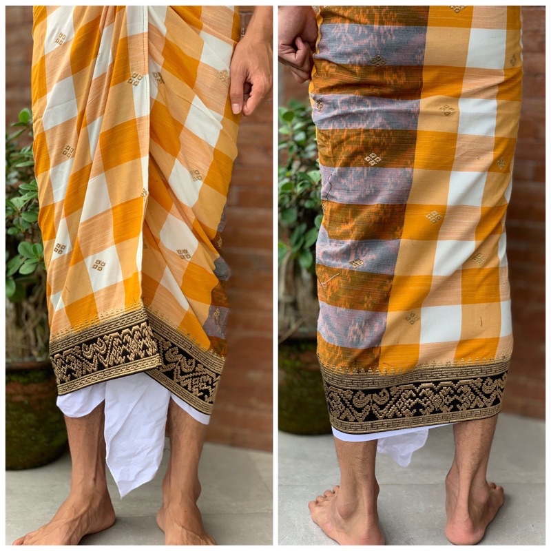 Saput Endek Kuning Kotak | Arsen Busana