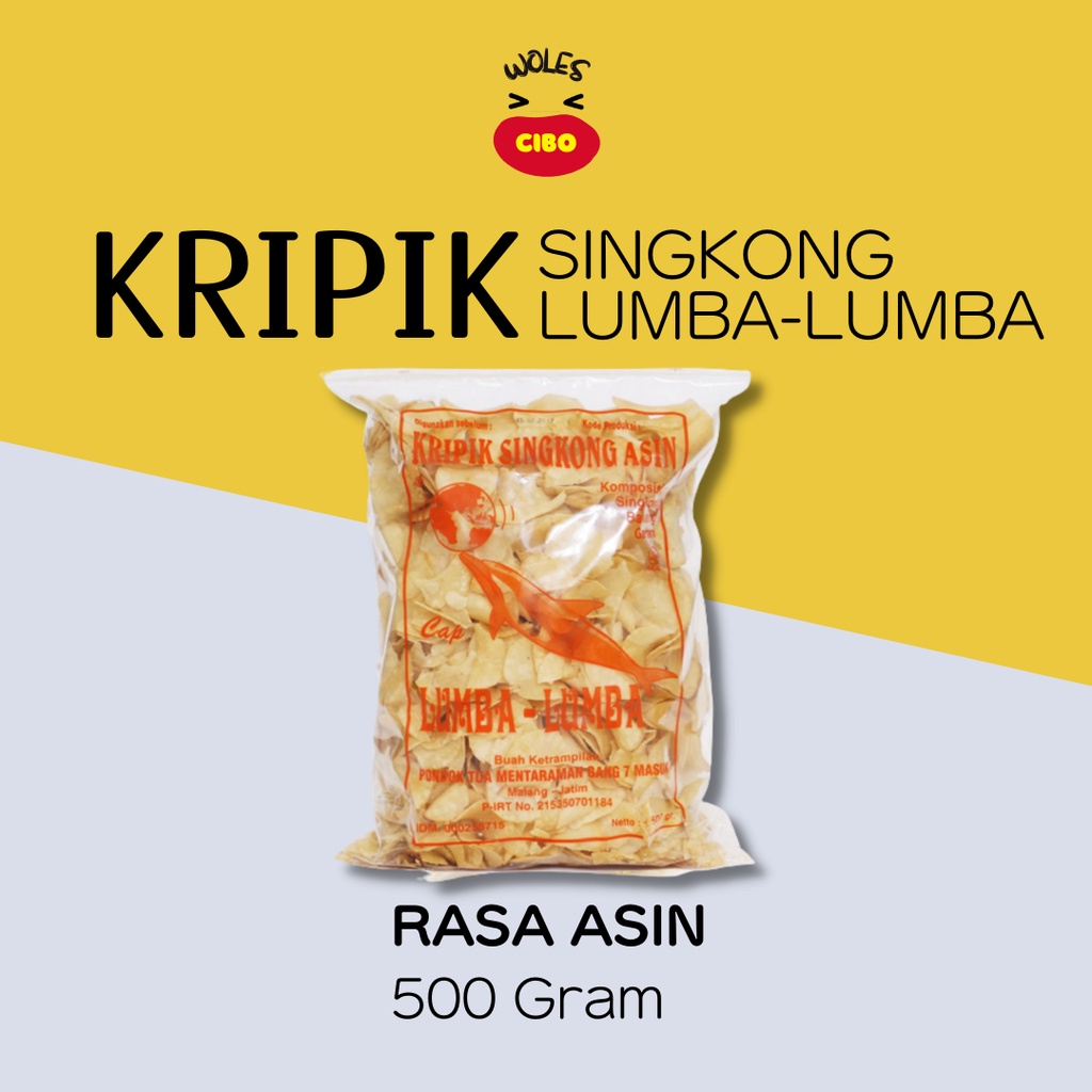 Jual Lumba Lumba Kripik Singkong Asin Kemasan 500gr Camilan Asli Malang