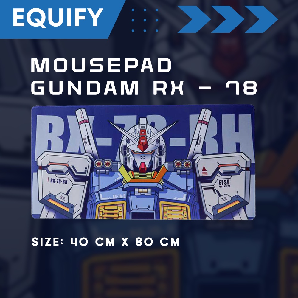 Mousepad Gaming Besar XL Deskmat Lembut Large Anti Slip Model Gundam