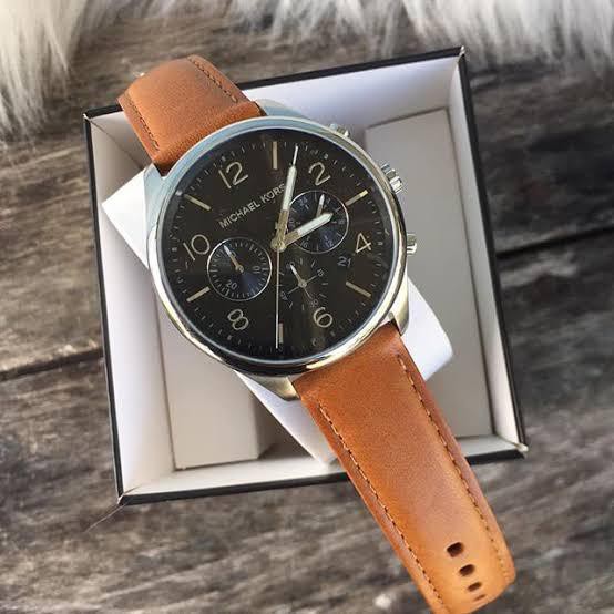 jam michael kors original leather watch mk8661 brown
