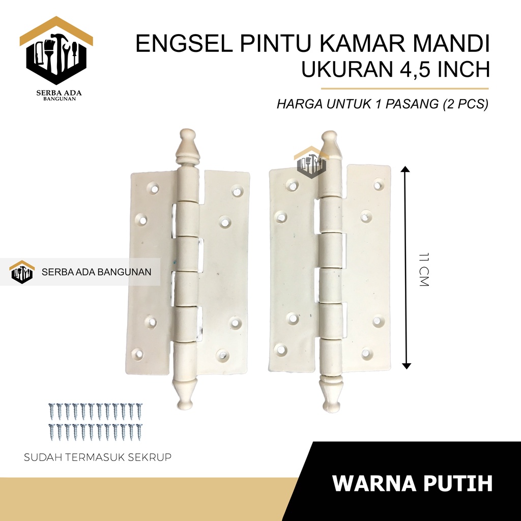 ENGSEL PINTU KAMAR MANDI COKLAT DAN PUTIH BAHAN PVC KUALITAS OKE