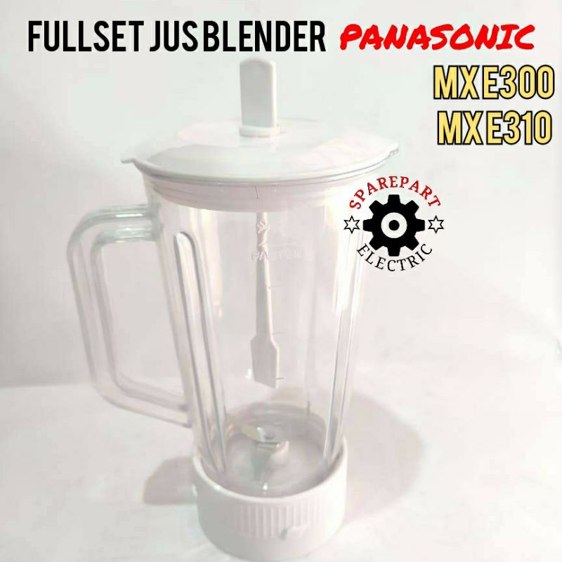 FULLSET GELAS JUS MIKA + PISAU LENGKAP BLENDER PANASONIC MX E300 - MX E310