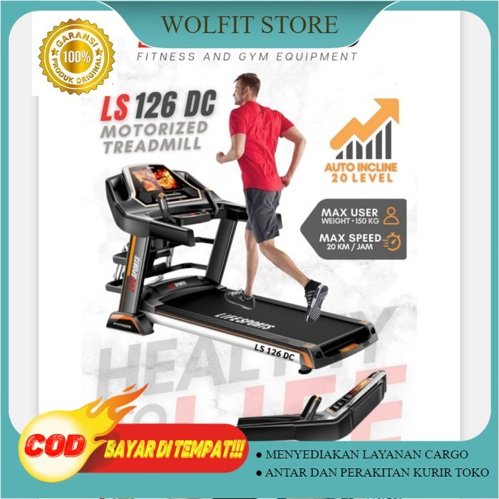 TREADMILL ELEKTRIK KOMERSIAL LS126 DC/LS-126 DC MULTIFUNGSI