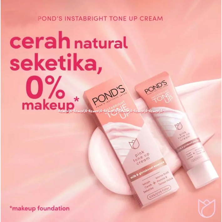 Pond's Instabright 40gr Tone Up Milk Cream Krim Untuk Wajah Cerah Seketika Pond Pond's Insta Bright Toneup