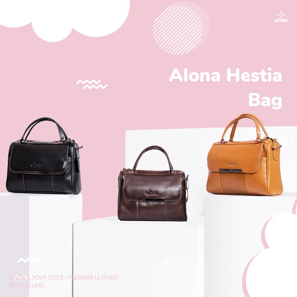 TAS WANITA SELEMPANG KULIT PREMIUM ALONA HESTIA BAG