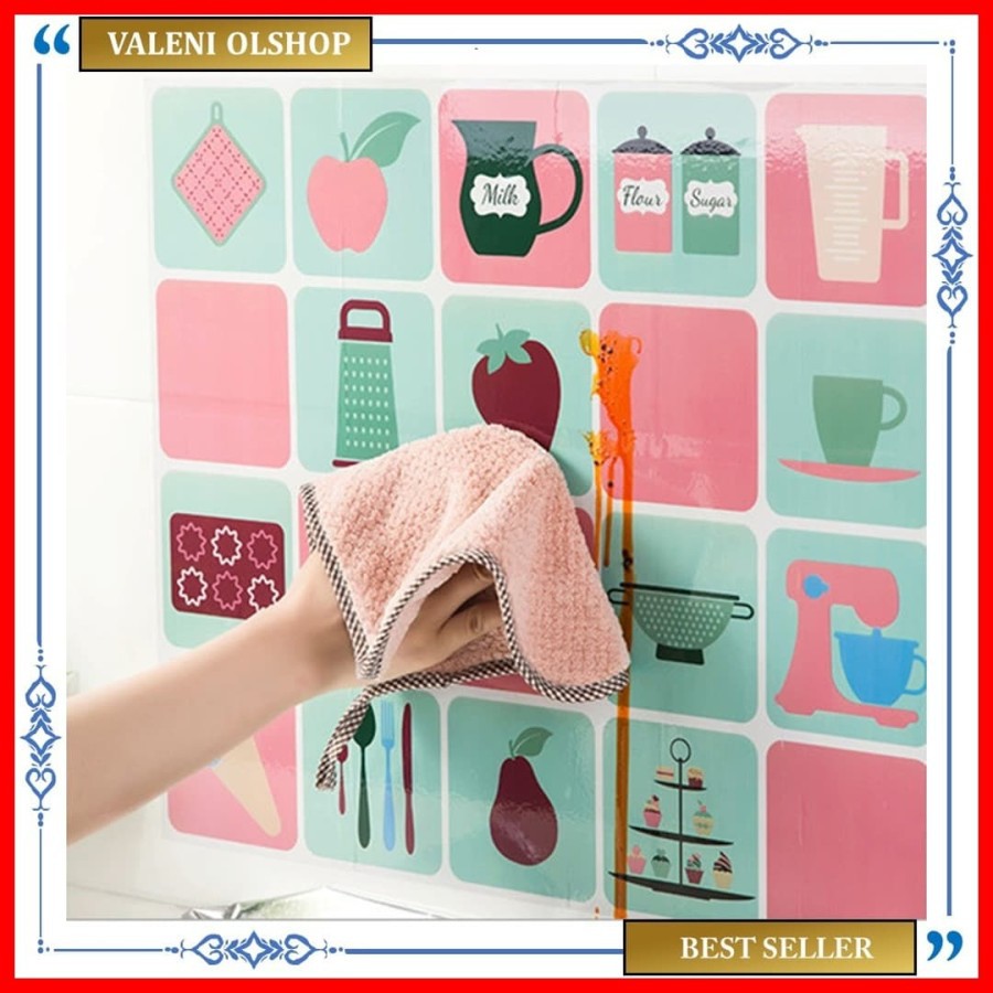 Wall Stiker DAPUR Wallpaper ~ ANTI MINYAK Tahan Panas Bahan Aluminium Foil