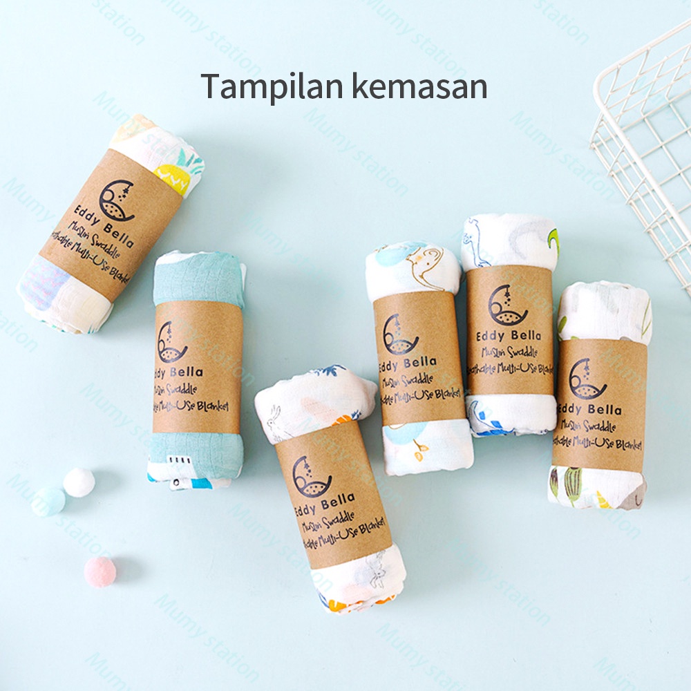 Mumystation kain bedong bayi/Selimut Bayi/katun swaddle muslin bayi(110*110 CM)