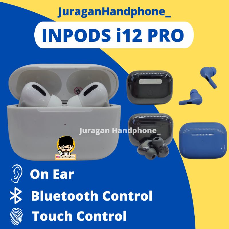 Inpods i12 pro  Macaron Wireless Headset Earphone Terbaru BT V5.0 Headset Handset Handsfree Earbuds 