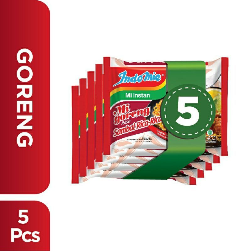 

Mie Indomie Goreng Rasa sambal Rica rica isi 5 pcs