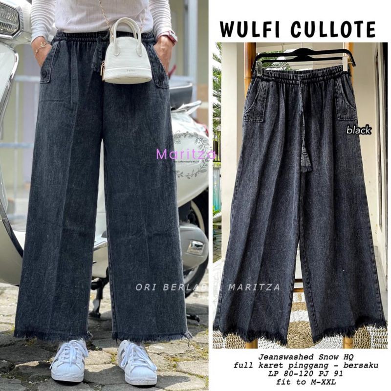 wulfi cullote celana kulot jeans by maritza