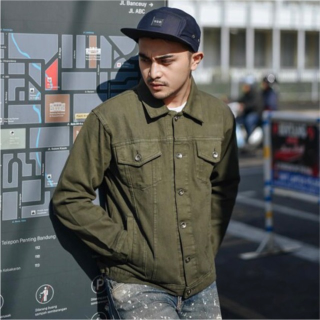 JACKET JEANS VINTAGE CLASSIC GREEN ARMY