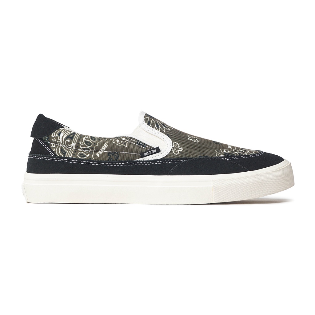 Fuse Concept Slip-On Divided Paisley Green/Black/White