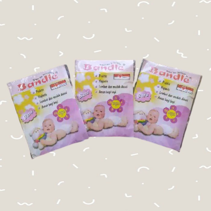 Bandle Popok Plastik Bayi NewBorn || Baby Diapers 1 pac = 5pcs