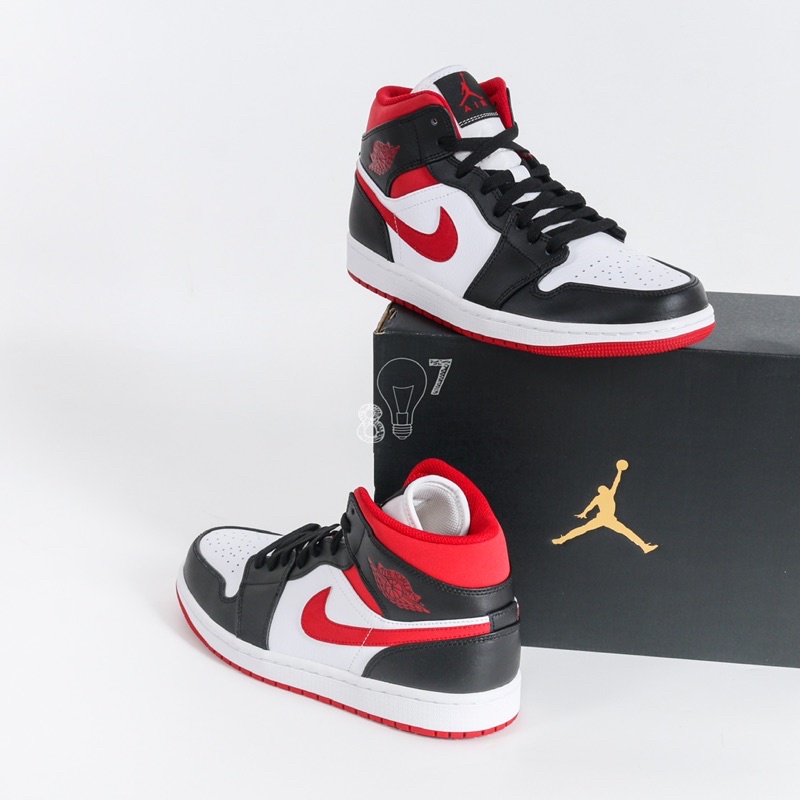 Air Jordan 1 Mid Black Gym Red