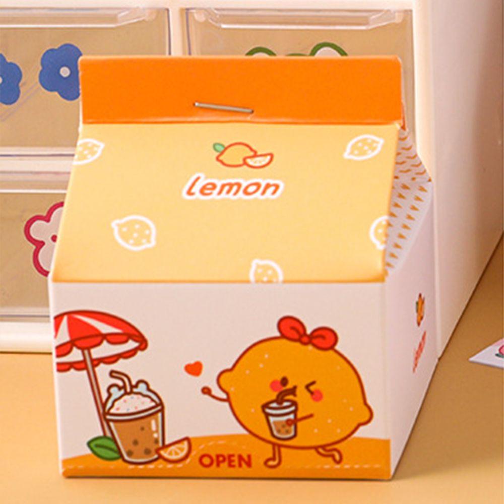 Lanfy Milk Carton Memo Pad Lucu 200lembar Scrapbooking DIY Notepad Alat Tulis Siswa To Do List Pesan Notes