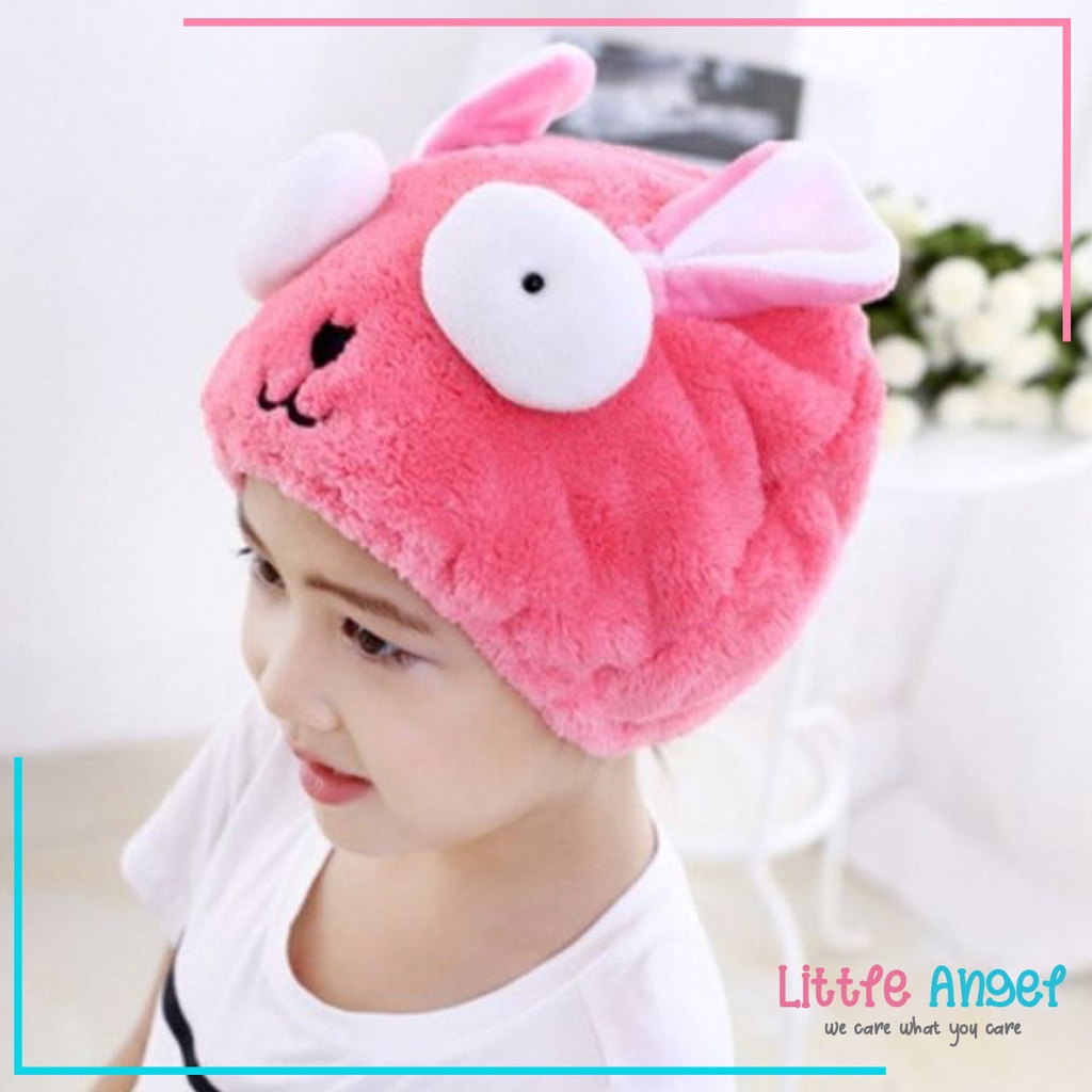 Handuk Keramas Mandi Topi Handuk Pengering Rambut Kepala Hair Tower Shower Cap Ibu Bayi Anak