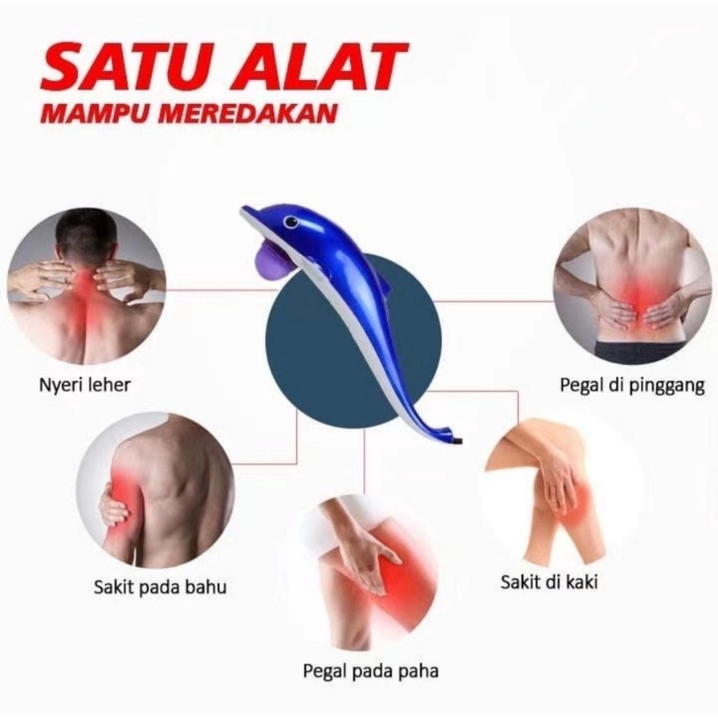 Alat Pijat Elektrik Terapi Infrared Dolphin Massager/Alat Pijat Dolphin/Alat Pijat