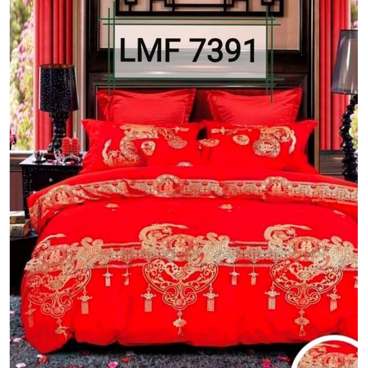 ✨LISA CHIN MEDAN✨ ✔NEW COMING‼ SPREI WEDDING KATUN JEPANG IMPORT NAGA BURUNG MERAK SANGHI MERAH/SPRE