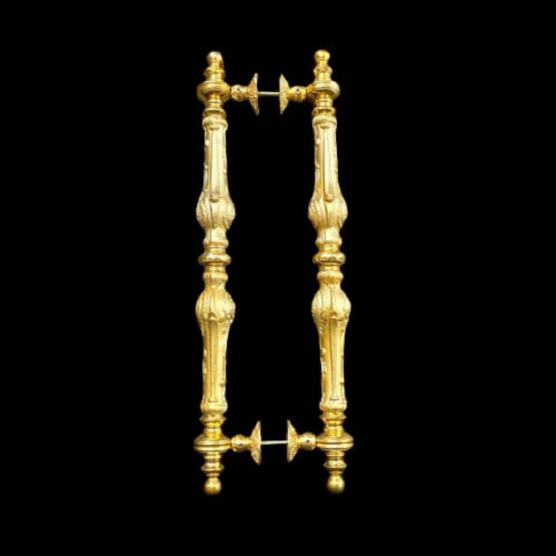 Handle Pintu / Tarikan Gagang Pintu Rumah Pagar Kuningan Motif Luxor Gold 66cm