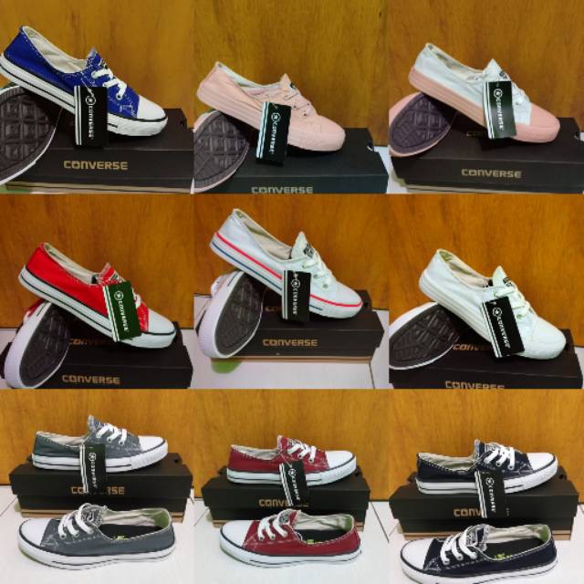 Sepatu converse allstar slip on tali +box