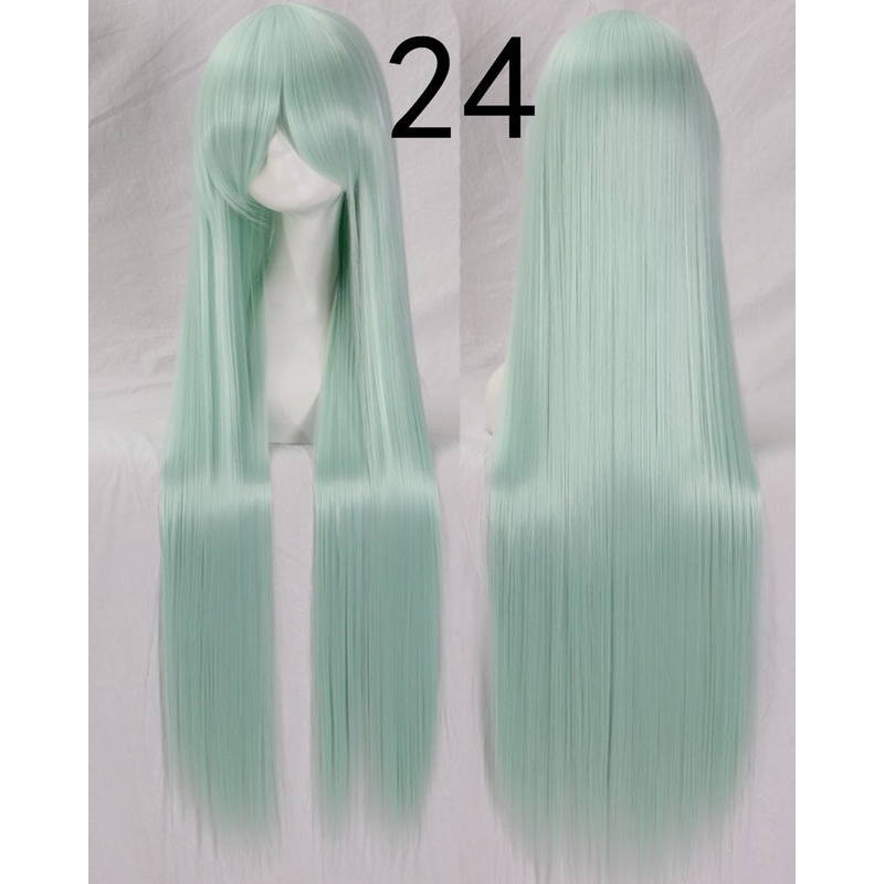 099 PASTEL ASH wig base 100 cm lurus wanita cosplay rambut palsu