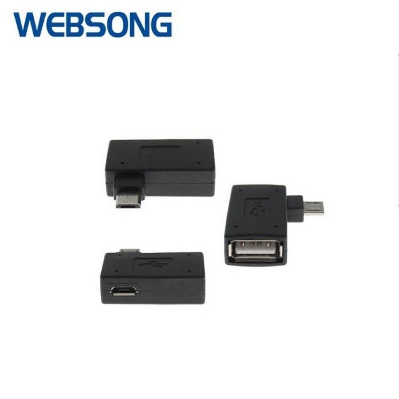 Connector USB Micro to USB + Micro Female OTG websong