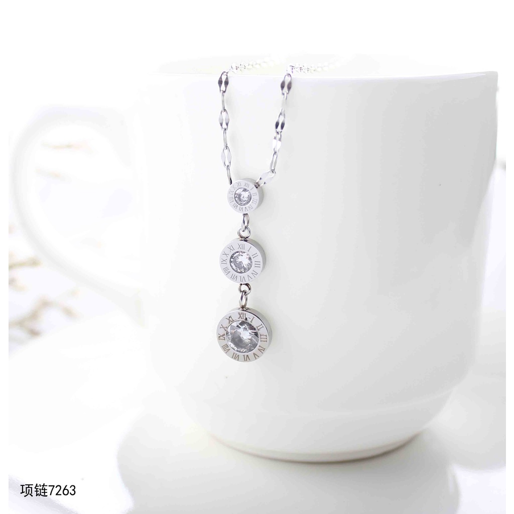 Kalung Titanium Permata Perhiasan Fashion 8568,7263