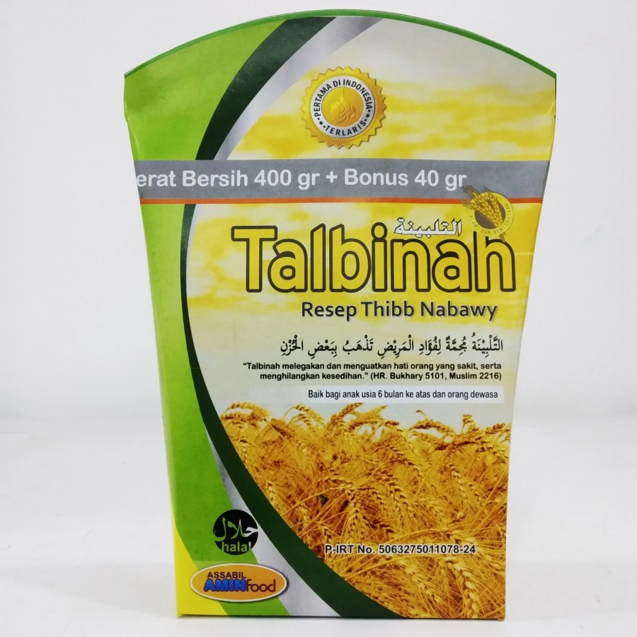 

Tepung Talbinah AsSabil Amin Food 400gr + Bonus 40gr Bantu Redakan Asam Lambung Maag GERD dan Adem di perut