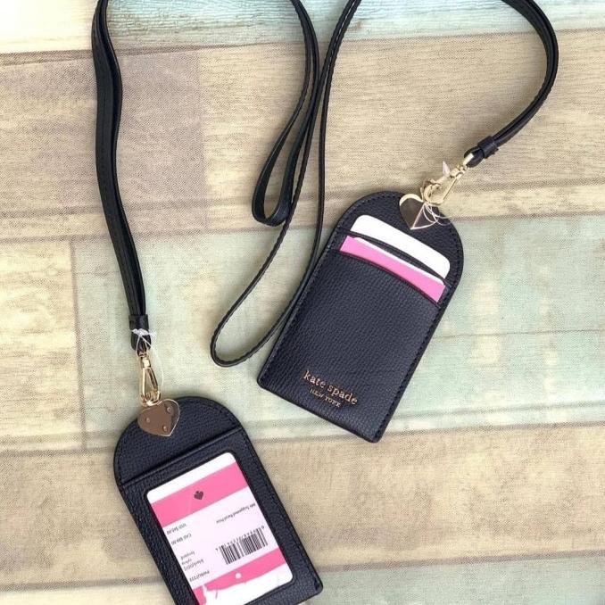 

Lanyard Kate Spade Original - Ks Sylvia Id Tag Lanyard Black W Terlaris