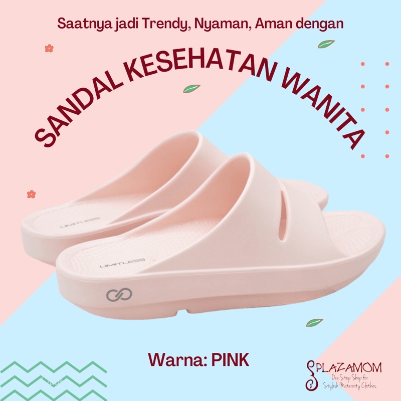 sandal kesehatan EVA karet WANITA perempuan cewek cewe DEWASA slop selop sendal slippers ringan nyaman empuk menjaga keseimbangan kaki trendy stylish kekinian model korea korean anti slip awet kualitas premium