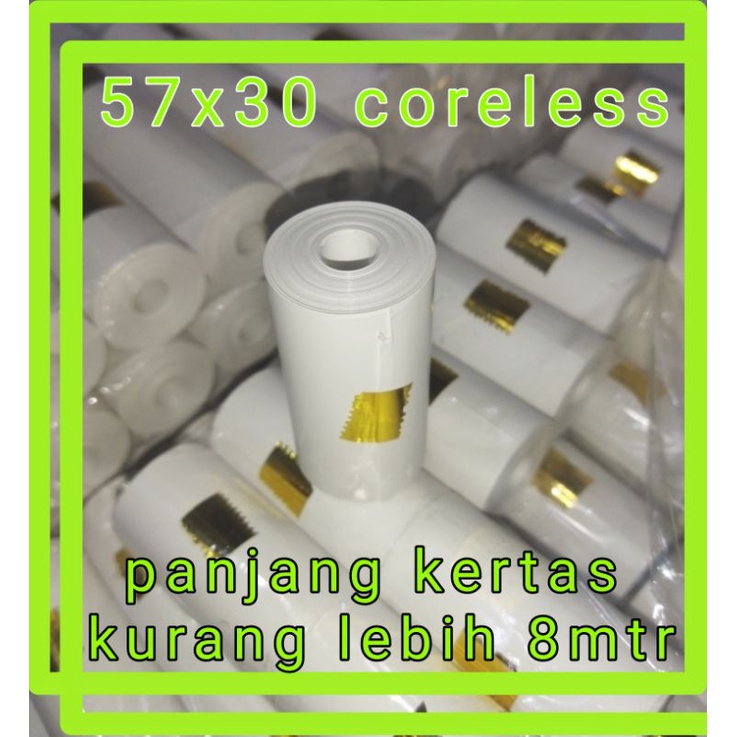 

Kertas printer thermal coreless 57x30