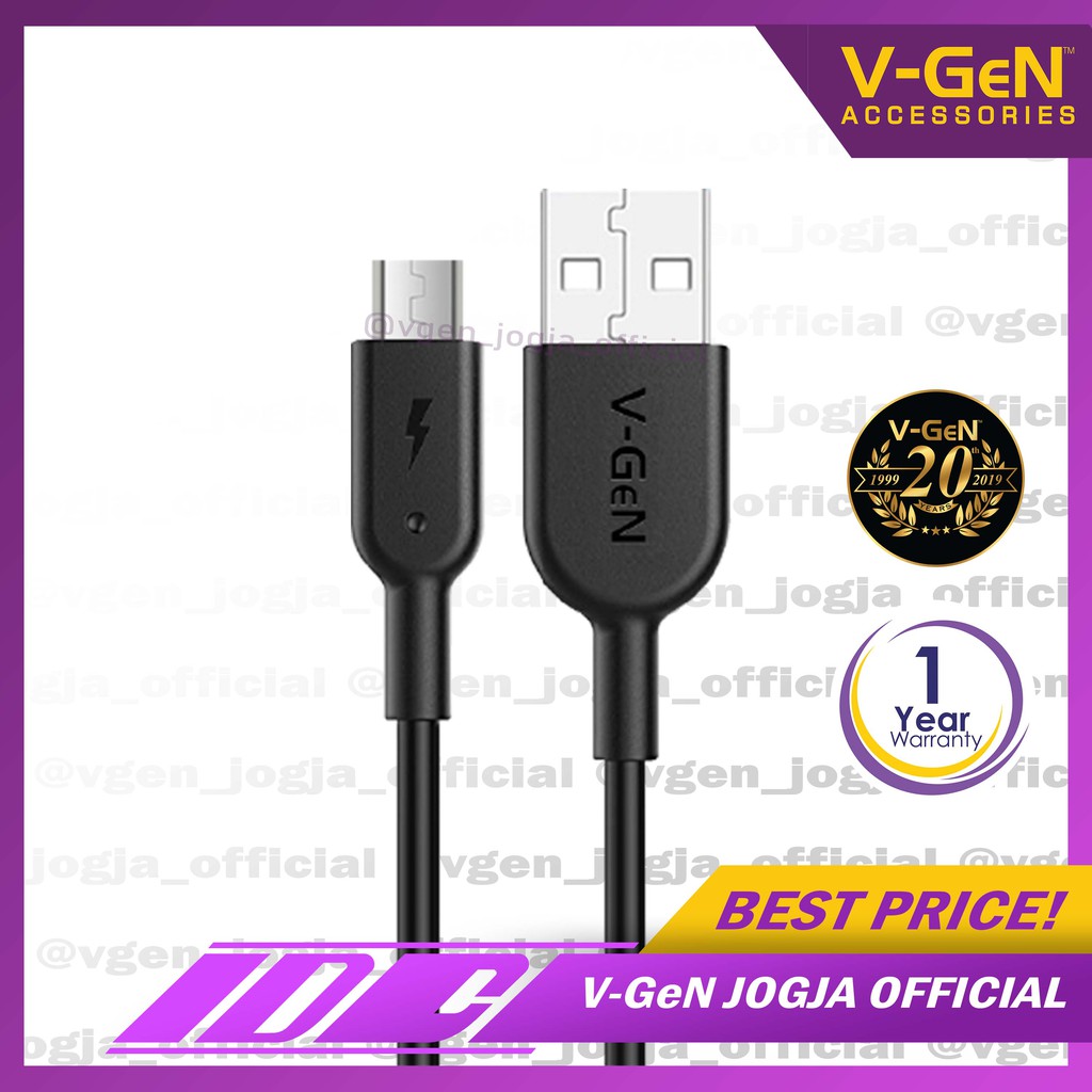 Kabel Micro USB V-GeN VCB-16 2.4A Fast Charging 2 Meter