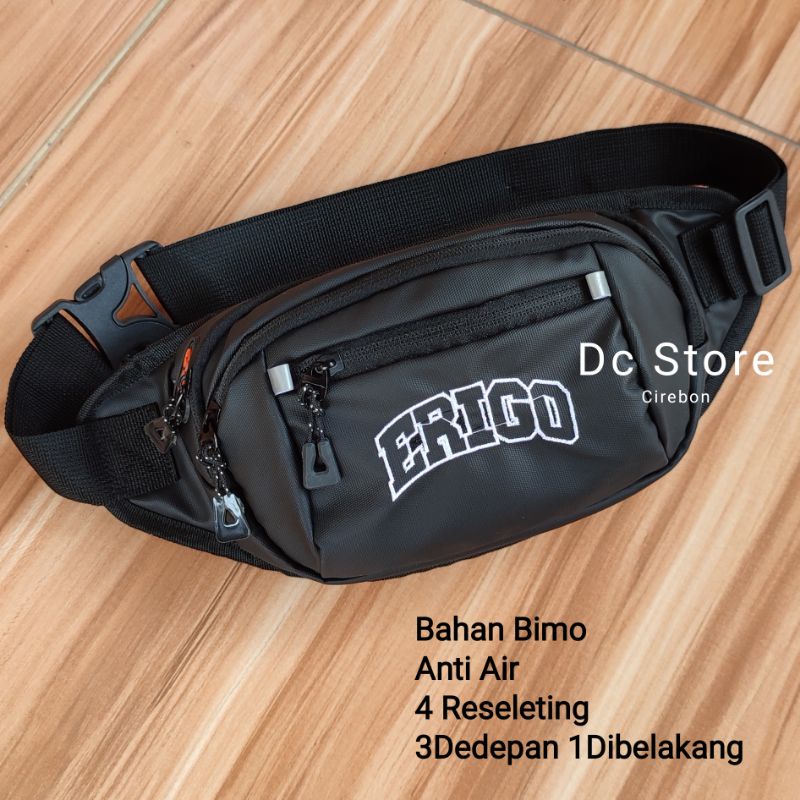 Tas waistbag ERIGO logo Bordir Waterproof 4 Resleting