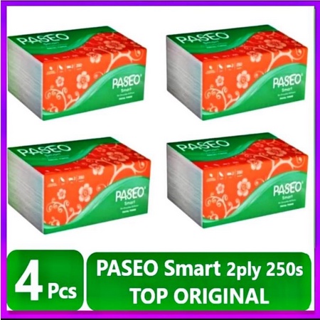 Tisu / Tissue PASEO SMART 250 Sheets 2 Ply [ 1 Pak isi 4 pcs ]