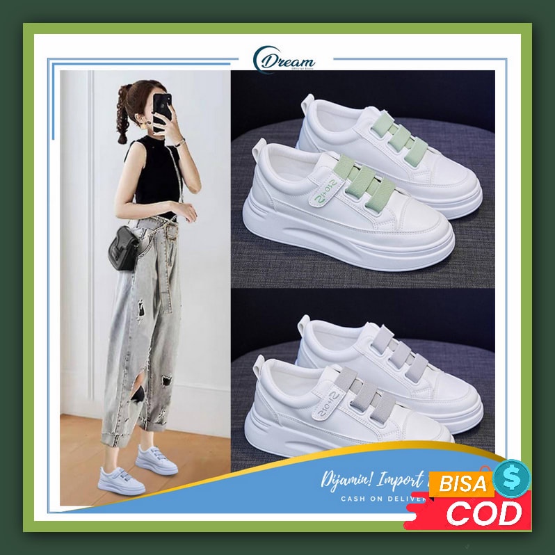 Sepatu wanita sneakers kerja kantor kekinian casual fashion fashion branded  import batam