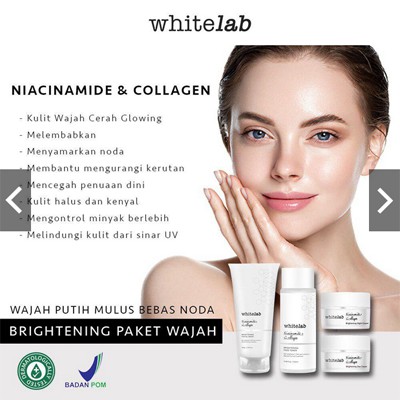 [4 pcs ] Whitelab Brightening Paket Wajah LENGKAP