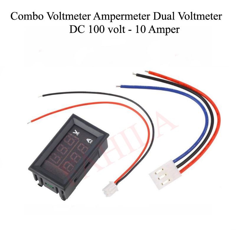 Combo Voltmeter Ampermeter Dc 0v - 100v Dual Volt Amper